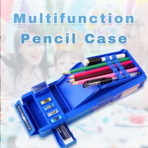 Ristpal Pop up Multi Function Pencil Case l(6-12), Cute Cartoon Pencil Box with Sharpener, Schedule, Whiteboard(Purple) - Image 20
