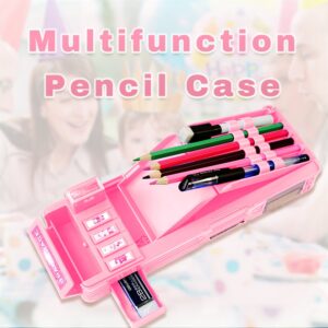 Ristpal Pop up Multi Function Pencil Case l(6-12), Cute Cartoon Pencil Box with Sharpener, Schedule, Whiteboard(Purple) - Image 25
