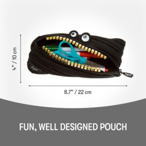 ZIPIT Grillz Pencil Case | Black Pencil Pouch for College and Office - Image 4