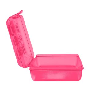 Sterilite Small Pencil Box Plastic, Neon Pink - Image 7