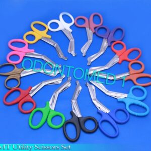 3 Pcs(Green&Teal&Neon Orange)Utility Bandage Trauma Emt Shears Scissors 7.25”
