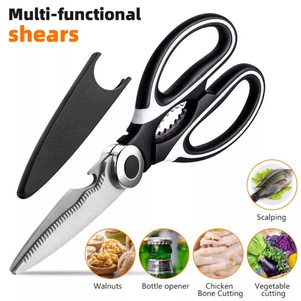 8″ Kitchen Scissors Poultry Shears All Purpose Heavy Duty- Sharp Stainless Steel 8″ Kitchen Scissors Poultry Shears All Purpose Heavy Duty- Sharp Stainless Steel