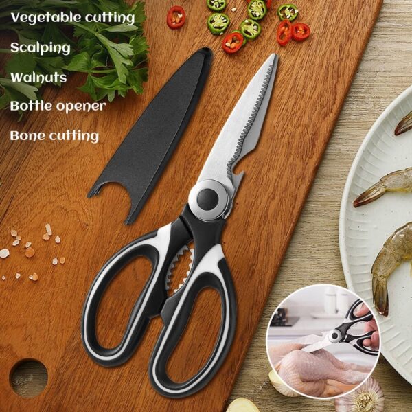 8″ Kitchen Scissors Poultry Shears All Purpose Heavy Duty- Sharp Stainless Steel