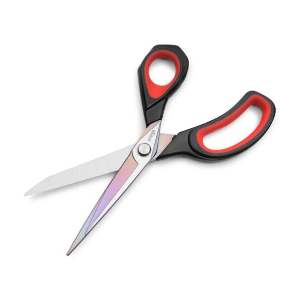 LIVINGO Heavy Duty Fabric Scissors Titanium, 8.5″, Red & Black