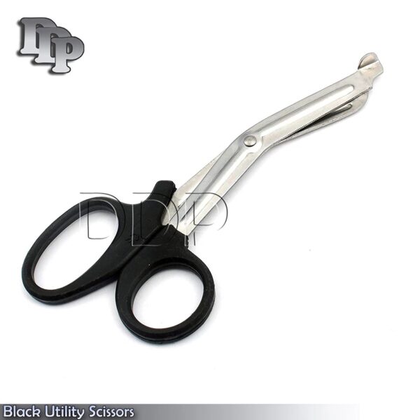 Black Utility Scissors 5.5″ Multi-Purpose Diy Ems Emt Universal Shears Tools