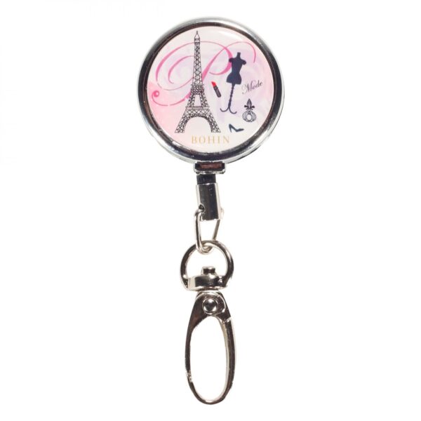 Bohin Eiffel Tower Retractable Scissors Holder Snap Hook