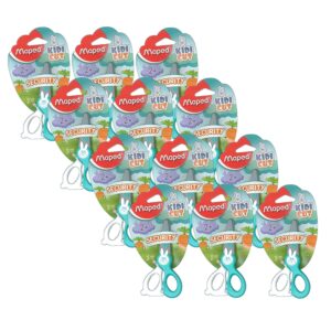 Maped Kidicut Safety Scissors Blunt Tip Green/White Handle Pack of 12 (MAP037800-12)