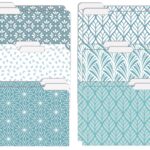 Better Office Products Decorative File Folders, 12 Pack, 6 Unique Designs, Heavyweight, Letter Size (9.5 x 11.5″) with 1/3 Cut Tab, Soft Hue Floral Designs, Fashion Folders