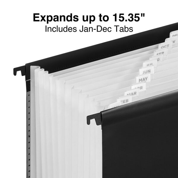 Staples Moisture Resistant Hanging File Folder 15.35″ Expansion Letter Size Black (TR51813)