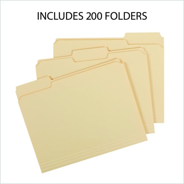 Pendaflex® File Folders, Manila, Letter Size, 200 per Carton