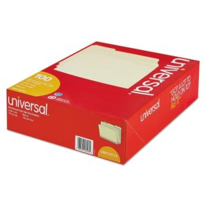 Double-Ply Top Tab Manila File Folders, 1/3-Cut Tabs, Letter Size, 100/Box