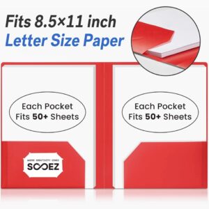Plastic Folders With Pockets, 2 Pocket Folders Bulk, Heavy Duty File Folders - Image 4