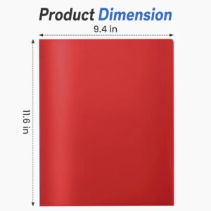 Plastic Folders With Pockets, 2 Pocket Folders Bulk, Heavy Duty File Folders - Image 5