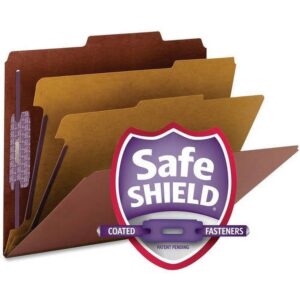 Smead SafeSHIELD® Classification Folder 2 Div Red 10/BX Letter (14075) - Image 6