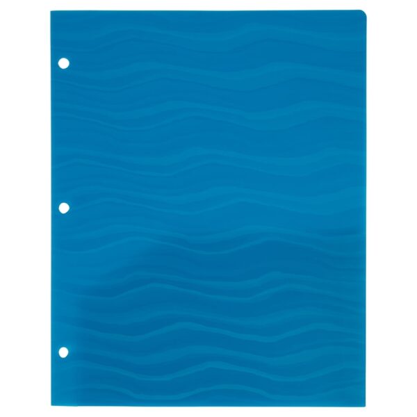 JAM Paper Plastic Heavy Duty 3 Hole Folders, 9.5 x 11.625, Assorted Colors, 6/Pack