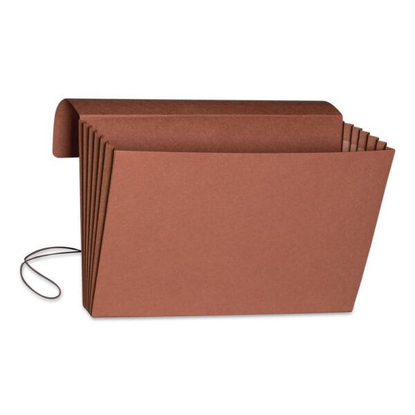 Smead 71111 5.25 in. Expansion 1 Section Expanding Wallet With Elastic Cord – Redrope/Legal Size (10/Box)