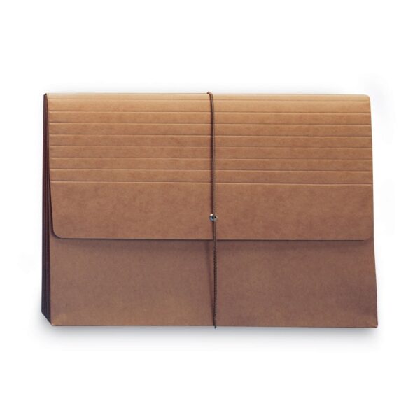Smead 71111 5.25 in. Expansion 1 Section Expanding Wallet With Elastic Cord – Redrope/Legal Size (10/Box)