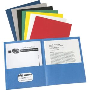 Avery® Letter Pocket Folder - 8 1/2" X 11" - 40 Sheet Capacity - 2 Internal Pocket(s) - Assorted - 125 / Carton - Image 7