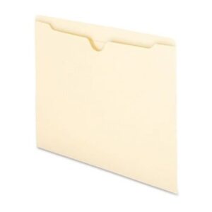 Smead File Jackets Letter – 8 1/2″ x 11″ Sheet Size – Straight Tab Cut – 11 pt. Folder Thickness – Manila – Manila – 1.33 oz – Recycled – 100 / Box
