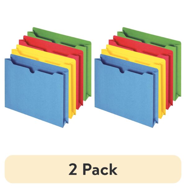 Pendaflex Reinforced 2″ Expansion File Jackets, Assorted Colors, Letter, 10 per Pack
