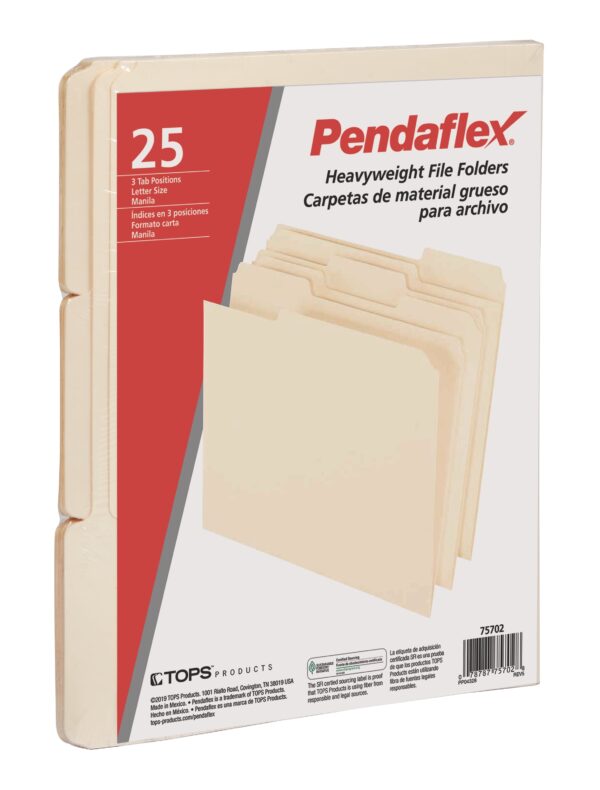 Pendaflex® Heavyweight File Folder, Manila, Letter size, 25 per Pack