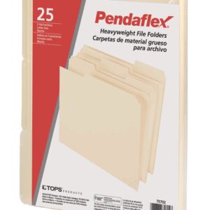 Pendaflex® Heavyweight File Folder, Manila, Letter size, 25 per Pack