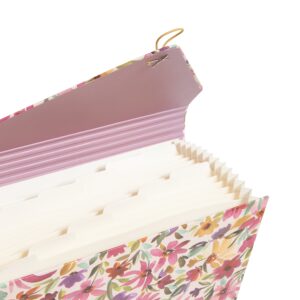 U Brands 13 Pocket Expandable File, 13'' x 9.18'' x 1.47'', Bountiful Bouquet - Image 6