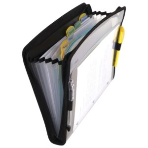 Five Star 7-Pocket Expanding File with Reminder Tabs, 8 1/2″ x 11″, Black