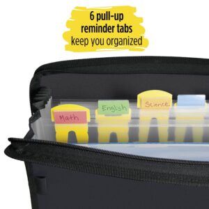 Five Star 7-Pocket Expanding File with Reminder Tabs, 8 1/2″ x 11″, Black