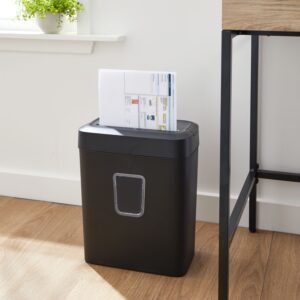 Pen+Gear 6-Sheet Cross-Cut Paper/Credit Card Shredder with 3.7 Gallon Bin, Black, Home & Office Use - Image 2
