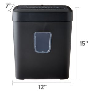 Pen+Gear 6-Sheet Cross-Cut Paper/Credit Card Shredder with 3.7 Gallon Bin, Black, Home & Office Use - Image 6