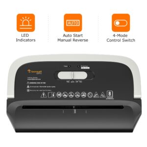 Bonsaii 8-Sheet Cross Cut Paper Shredder for Home Office Use - Image 4