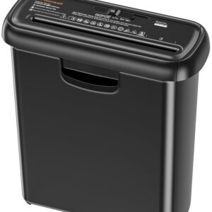 Bonsaii 6-Sheet Strip Cut Paper Shredder S123-A Light Duty Shredder with 2.4 gal Wastebasket