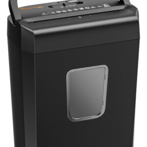 Bonsaii 6-Sheet Cross Cut Paper Shredder with 3.4 Gallon Wastebasket