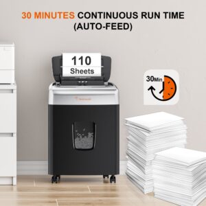 Bonsaii 110-Sheet Micro Cut Paper Shredder Auto Feed Heavy Duty Paper Shredder - Image 5