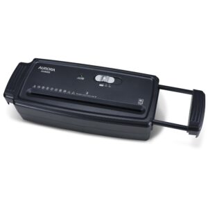 Aurora AU660S 6-Sheet Strip Cut Paper / Credit Card Shredder Without Wastebasket, Portable with Extendable Arm
