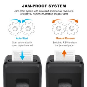 Bonsaii 12-Sheet Cross Cut Paper Shredder with 4-Gallon Pullout Bin