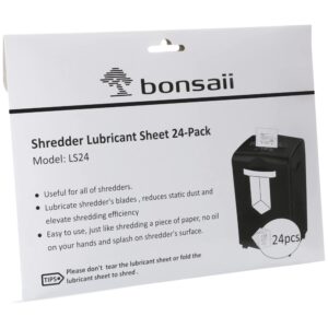 Bonsaii Paper Shredder Sharpening & Lubricant Sheets,24-Pack (8.7 x 7.9 inch/Piece) - Image 6