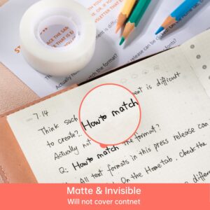 Invisible Tapes, Deli 12-Rolls Invisible Tape 3/4 x 1000 Inches, Numerous Applications Stationery Transparent Tape for Office Home School