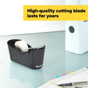 Scotch Desktop Tape Dispenser, Black, Holds 1" Core Tape, 1 Dispenser - Image 5