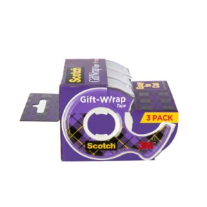 Scotch Gift Wrap Tape Dispensers, Satin Finish, 3/4 in. x 325 in., 3 Count - Image 16