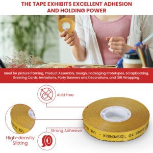 T.R.U. ATG-7502 ATG Tape (Acid Free Adhesive Transfer Tape): 1/4 in. wide x 36 yds. (Pack of 24) - Image 3