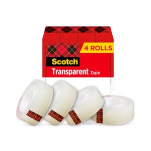 Scotch Transparent Tape, 3/4 in. x 1000 in., 4 Rolls - Image 12