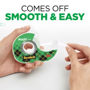 Scotch Magic Tape Dispensers, Clear, Matte, 3/4 in. x 500 in., 4 Dispensers - Image 4