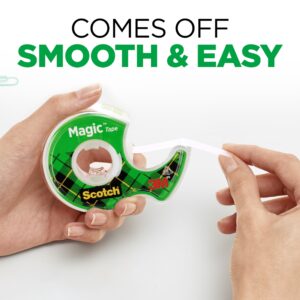 Scotch Magic Tape Dispenser, Clear, Matte, 3/4 in x 600 in, 2 Dispensers - Image 5