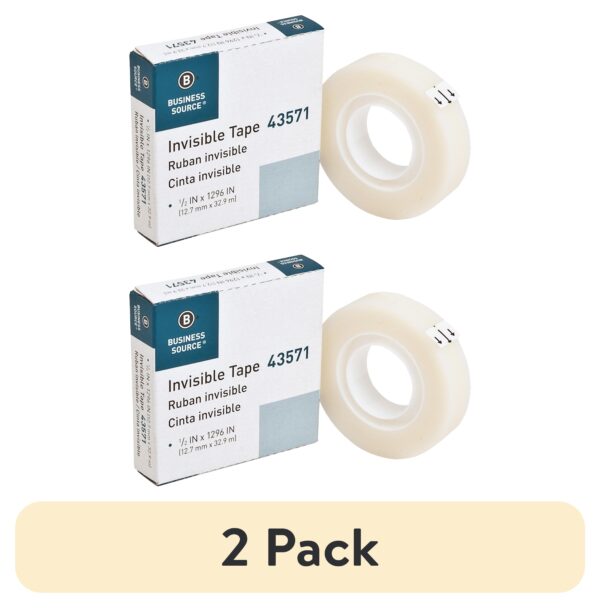 Business Source 1/2″ Invisible Tape Refill Roll, Clear, 1 / Roll (Quantity)