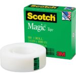 Scotch, MMM8101K, 3/4″W Magic Tape, 1 / Roll, Matte Clear