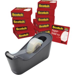 Scotch Super-Hold Tape 27.78 yd Length x 0.75" Width - Dispenser Included - 10 / Pack - Clear - Image 3