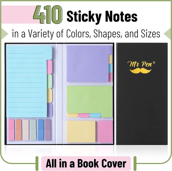 Mr. Pen- Sticky Note Set, 410 Pack, Pastel Colors, Sticky Notes Tabs, Divider Sticky Notes