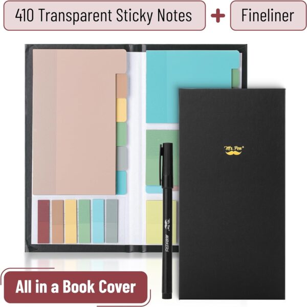Mr. Pen- Sticky Note Set, 410 Pack, Pastel Colors, Sticky Notes Tabs, Divider Sticky Notes